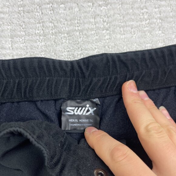 Swix Pants Mens XL Black Soft Shell Windstopper XC Skiing Nordic Pull On Ski - Picture 8 of 15